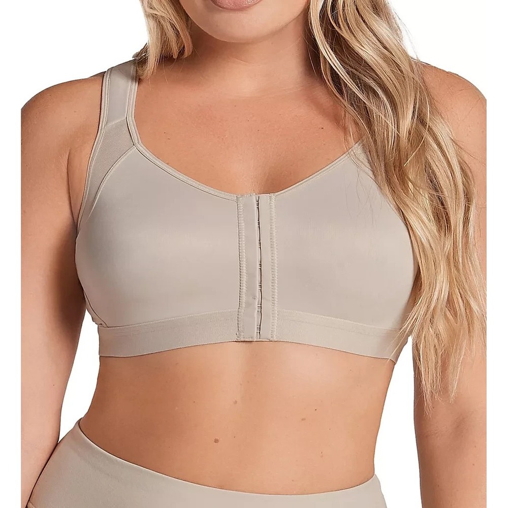 Leonisa Posture Corrector Back Support Wireless Bra‎ Light Beige Size 42C 42 C